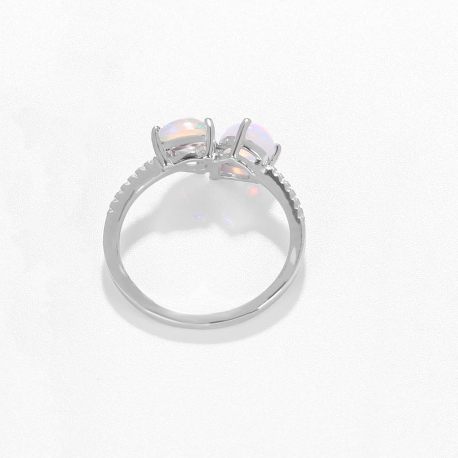 Vintage Natural Ethiopia Opal Water Drop Gemstone Ring