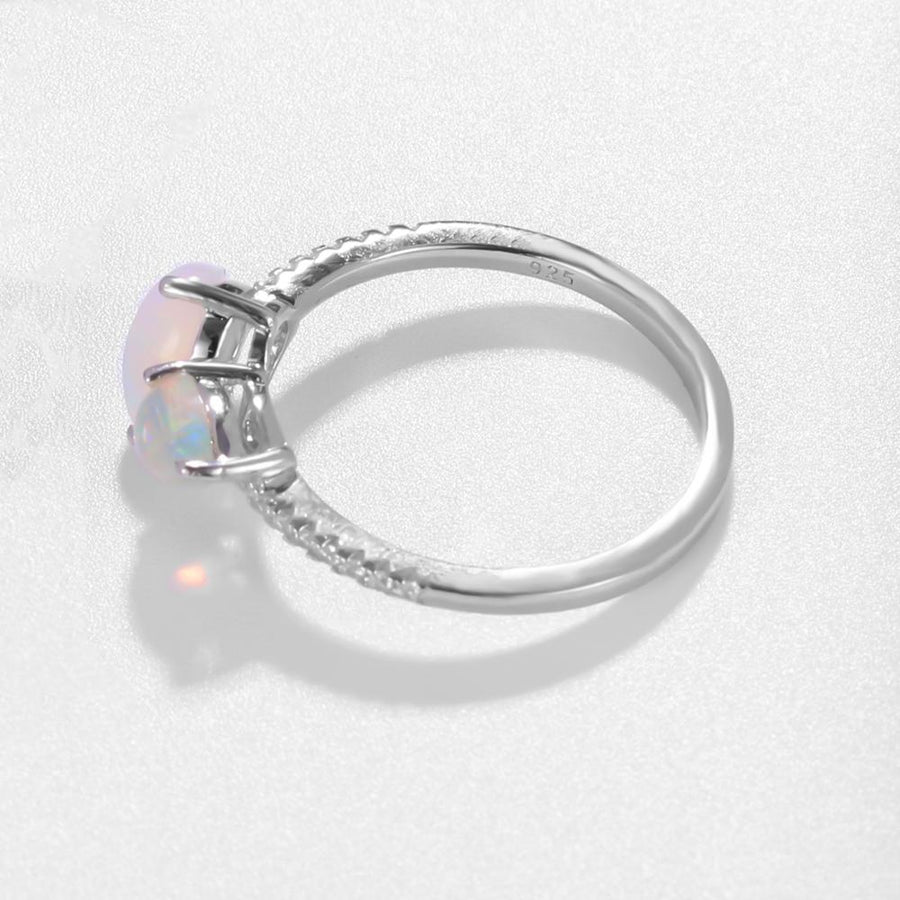 Vintage Natural Ethiopia Opal Water Drop Gemstone Ring